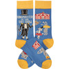 Colorfully Printed Cotton Novelty Socks - Ringmaster Of The Shitshow - Circus Themed from Primitives by Kathy