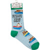 Colorfully Printed Cotton Novetly Socks - Whatever Floats Your Goat from Primitives by Kathy