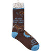 Humorous Colorfully Printed Cotton Novelty Socks - Never Half Ass - Always Use Your Whole Ass from Primitives by Kathy