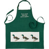 Green Cotton Kitchen Apron - Don't Duck With The Grill Master - Farmhouse Collection from Primitives by Kathy