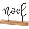 Decorative Word Art Metal & Wood Decor Sign - Noel 8x6 - Christmas Collection from Primitives by Kathy