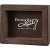 Decorative Wooden Box Sign - Caution This Is My Kids Bathroom 4 Inch from Primitives by Kathy