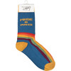 Colorfully Printed Cotton Socks - Pride Is Power from Primitives by Kathy