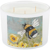 3 Wick Jar Candle - Bumblebee & Flowers - Lavender Scent - 14 Oz - 30 Hours from Primitives by Kathy