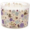 3 Wick Jar Candle - Purple Flowers Design - French Vanilla Scent - 14 Oz - 30 Hours from Primitives by Kathy
