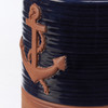 Ceramic Coffee Mug - Anchor With Dark Blue Glaze Finish - 20 Oz - Beach Collection from Primitives by Kathy