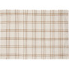 Decorative Cotton Entryway Area Rug - Cream Plaid - 36 In x 24 In - Farmhouse Collection from Primitives by Kathy