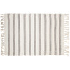 Decorative Cotton Entryway Area Rug Door Mat - Gray Stripe 36x24 - Farmhouse Collection from Primitives by Kathy