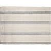 Decorative Entryway Area Rug Door Mat - Blue & Brown Striped - 36x24 - Farmhouse Collection from Primitives by Kathy