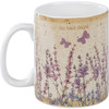 Stoneware Coffee Mug - No Bad Days - Purple Flowers & Butterflies - 20 Oz - Cottage Collection from Primitives by Kathy
