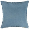 Decorative Cotton Throw Pillow - Indigo Blue Florals Design 20x20 from Primitives by Kathy