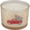 3 Wick Jar Candle - Home For The Holidays Christmas Tree Pickup Truck - Peppermint Scent - 14 Oz from Primitives by Kathy