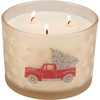 3 Wick Jar Candle - Home For The Holidays Christmas Tree Pickup Truck - Peppermint Scent - 14 Oz from Primitives by Kathy