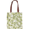 Cotton Tote Bag With Handles - White Poppies On Green Background from Primitives by Kathy