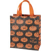 Double Sided Reusable Daily Tote Bag - Trick Or Treat - Orange & Black Jack O Lanterns from Primitives by Kathy