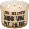 3 Wick Jar Candle - Light Candle Drink Wine Pet Dog - French Vanilla Scent - 14 Oz - 30 Hours from Primitives by Kathy
