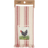 Cotton Kitchen Dish Towel - Plymouth Rock Farmhouse Chicken 20x28 from Primitives by Kathy