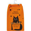 Cat Lover Cotton Kitchen Dish Towel - Hand Over The Treats 28x28 from Primitives by Kathy