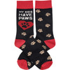 Dog Lover Colorfully Printed Cotton Socks - My Kids Have Paws from Primitives by Kathy