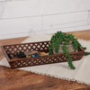 Decorative Wooden Tray - Diamond Cutouts - 15 In x 7 In - Home Accents Collection from Primitives by Kathy