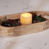Decorative Oval Wooden Tray - 14 In x 6.5 In x 2.5 In - Home Accents Collection from Primitives by Kathy