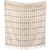 Decorative Cotton Throw Blanket - Natural Boho Design 50 In x 60 In - Home Accents Collection from Primitives by Kathy