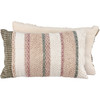 Decorative Cotton Throw Pillow - Earthy Colors Striped - 25x15 - Cottage Collection from Primitives by Kathy