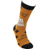 Cat Lover Colorfully Printed Cotton Socks - More Cats Less People from Primitives by Kathy