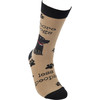 Dog Lover Colorfully Printed Cotton Novelty Socks - More Dogs Less People from Primitives by Kathy