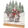 Decorative Wooden Santa & Reindeer Sleigh Home Decor Sign - 8x10 - Christmas Collection from Primitives by Kathy