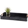 Decorative Metal Tray - Embossed Rectangle - Black - 15.75 In x 8.25 In from Primitives by Kathy