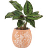 Ceramic Pot Planter - Wildflowers Design - 5.75 In Diameter - Botanicals Collection from Primitives by Kathy