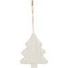 Decorative Ceramic Christmas Ornament - Knitted Tree - 4.5 Inch from Primitives by Kathy
