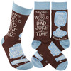 Colorfully Printed Cotton Novelty Socks - Saving The World One Dad Joke At A Time from Primitives by Kathy