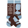 Colorfully Printed Cotton Novelty Socks - Saving The World One Dad Joke At A Time from Primitives by Kathy