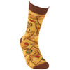 Colorfully Printed Cotton Novelty Socks - Nacho Average Dad from Primitives by Kathy