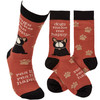 Dog Lover Colorfully Printed Cotton Novelty Socks - Dogs Make Me Happy Socks from Primitives by Kathy