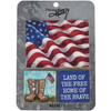 Set of 3 Patriotic Themed Wooden Refrigerator Magnets from Primitives by Kathy