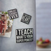Set of 3 Teacher Themed Wooden Refrigerator Magnets from Primitives by Kathy