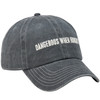 Stonewashed Adjustable Cotton Baseball Cap - Dangerous When Hungry from Primitives by Kathy