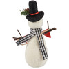 Set of 2 Felt Snowman Figurines - Joy Banner & Wreath - Christmas Collection from Primitives by Kathy