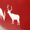 Red & White Stoneware Gravy Boat - Reindeer Design - Christmas Collection from Primitives by Kathy