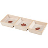 Decorative Stoneware Fall Leaves Tidbit Trinket Tray - 13 In x 4.75 In from Primitives by Kathy