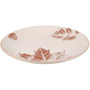Decorative Stoneware Fall Leaves Dinner Plate - Cream & Brown Color - 10 Inch Diameter from Primitives by Kathy