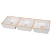 Decorative Stoneware Snowflakes Tidbit Serving Tray - Brown & Cream Color 13 In x 4.75 In from Primitives by Kathy