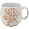 Stoneware Coffee Mug - Snowflake Print Design 18.50 Oz from Primitives by Kathy