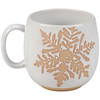 Stoneware Coffee Mug - Snowflake Print Design 18.50 Oz from Primitives by Kathy