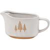 Decorative Stoneware Winter Pines Gravy Boat - 6.5 In x 4 In x 5.25 In from Primitives by Kathy