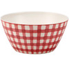 Small Red & White Gingham Print Melamine Bowl - 5.75 In x 2.75 In from Primitives by Kathy