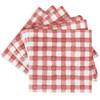 Pack of 20 Disposable Paper Napkins - Red & White Gingham Print - 5x5 - Cottage Collection from Primitives by Kathy